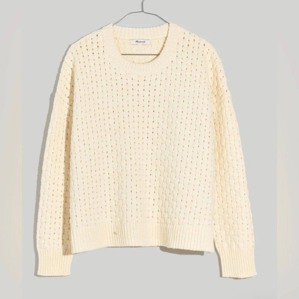 Madewell Basketweave-Stitch Sweater. NWT - Picture 7 of 7